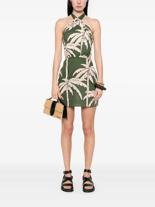 Johanna Ortiz Heart Pirate Cutout Minidress - Green