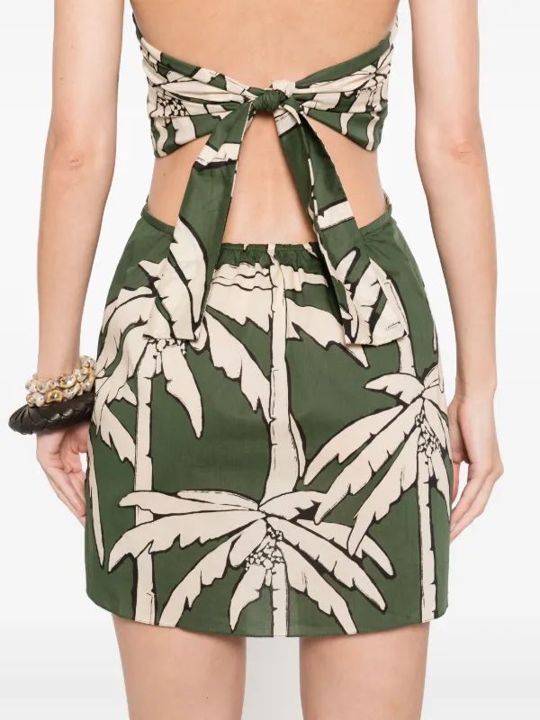 Johanna Ortiz Heart Pirate Cutout Minidress - Green