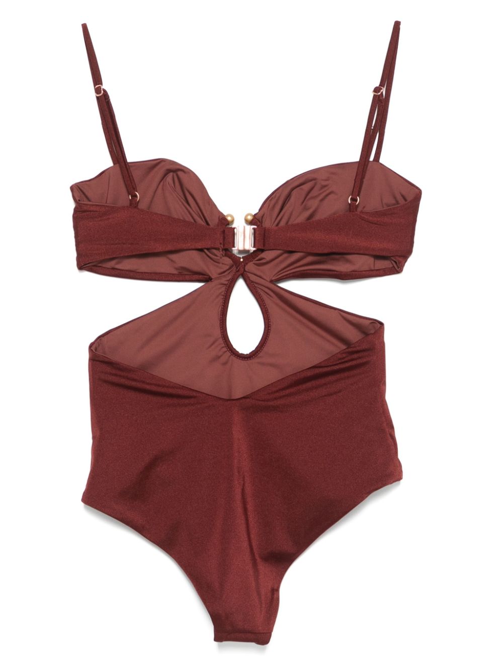 Johanna Ortiz Wine Sunny Days swimsuit - Rood