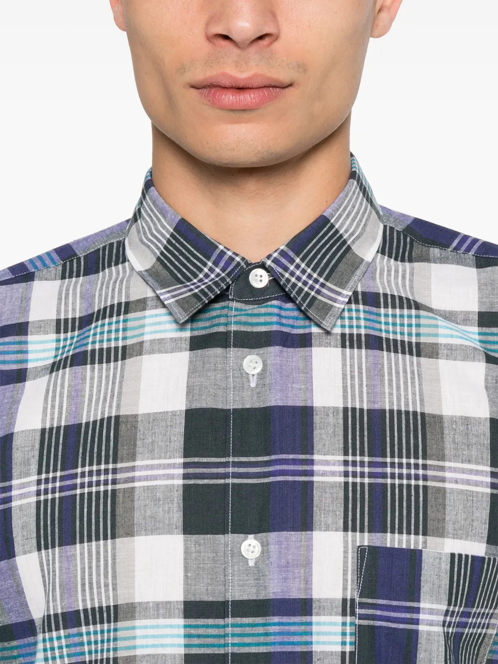 Comme Des Garçons Shirt Geruit overhemd Blauw