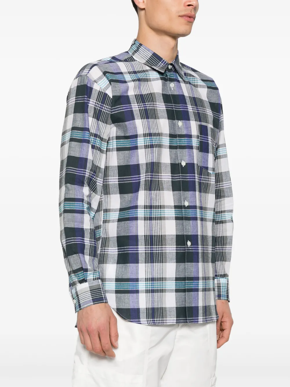 Comme Des Garçons Shirt Geruit overhemd Blauw