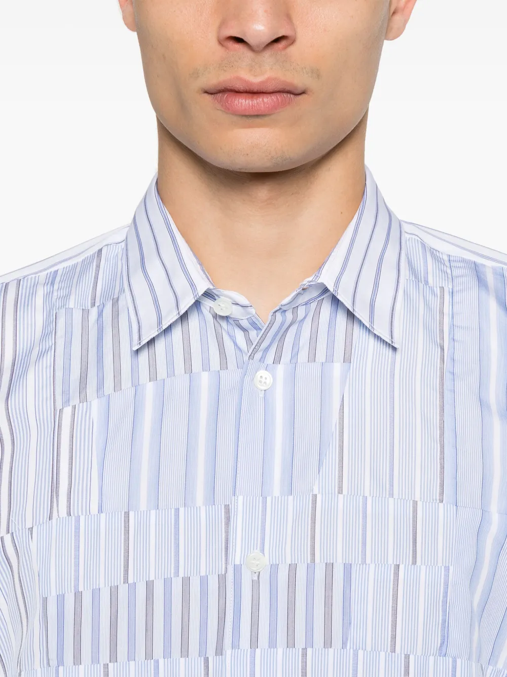 Comme Des Garçons Shirt Gestreept overhemd Blauw
