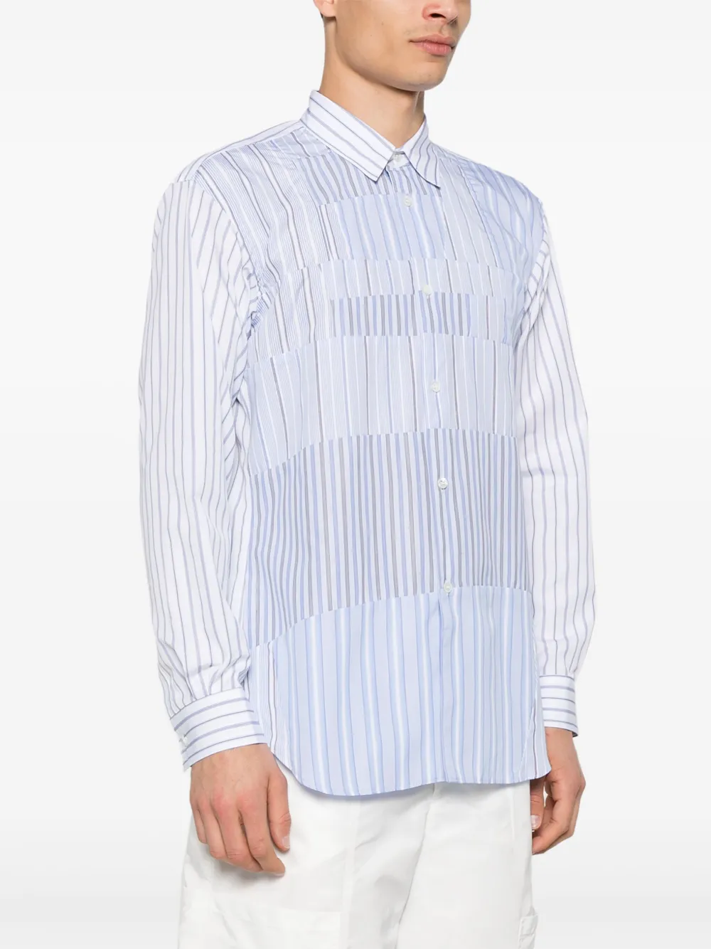Comme Des Garçons Shirt Gestreept overhemd Blauw