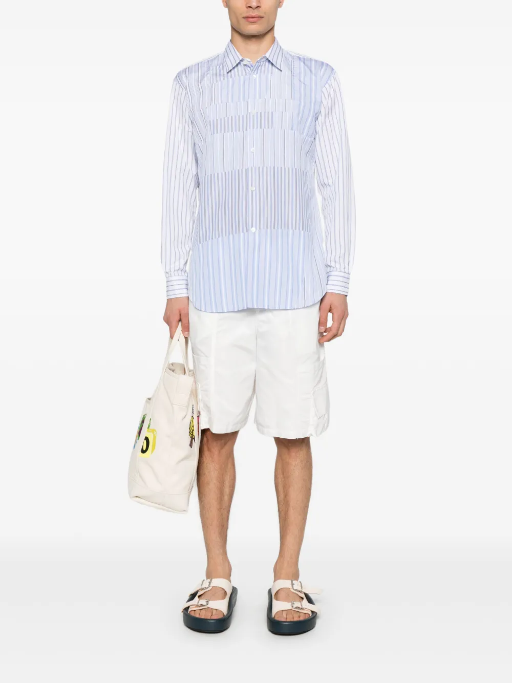 Comme Des Garçons Shirt Gestreept overhemd - Blauw