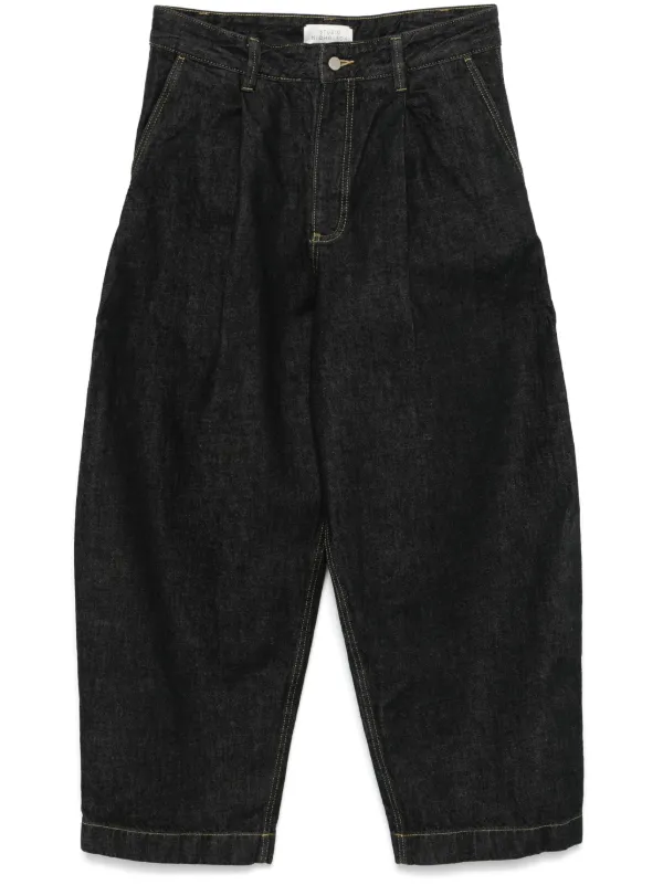 Studio Nicholson Pleated-detailing Jeans in Black
