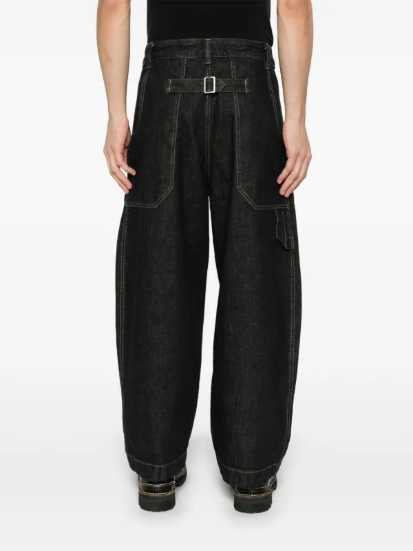 Studio Nicholson pleated-detailing Jeans | Black | FARFETCH AU