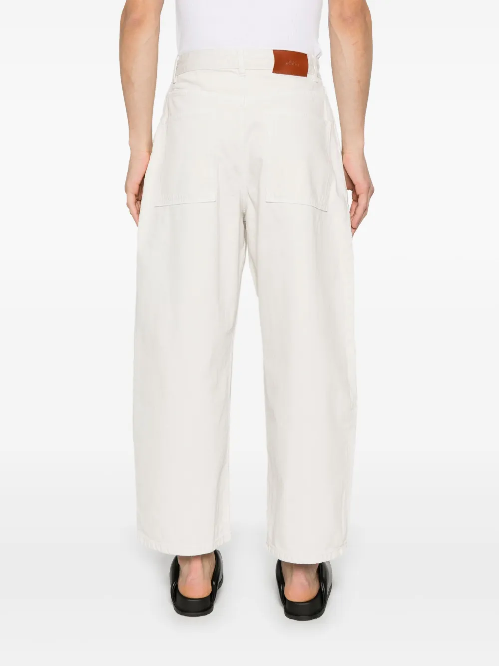 Studio Nicholson Jeans met geverfd effect Wit