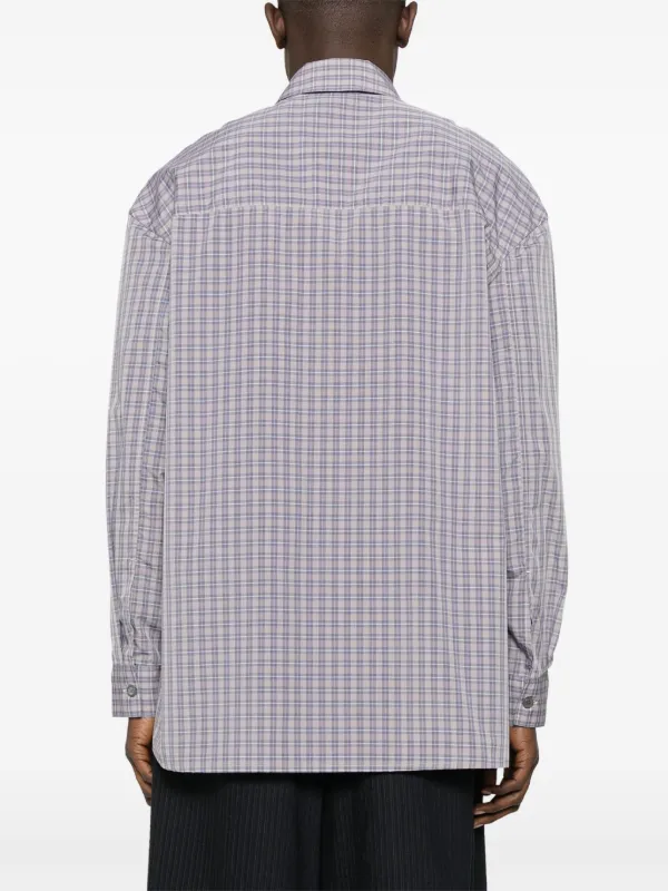 Studio Nicholson plaid-check Shirt | Neutrals | FARFETCH