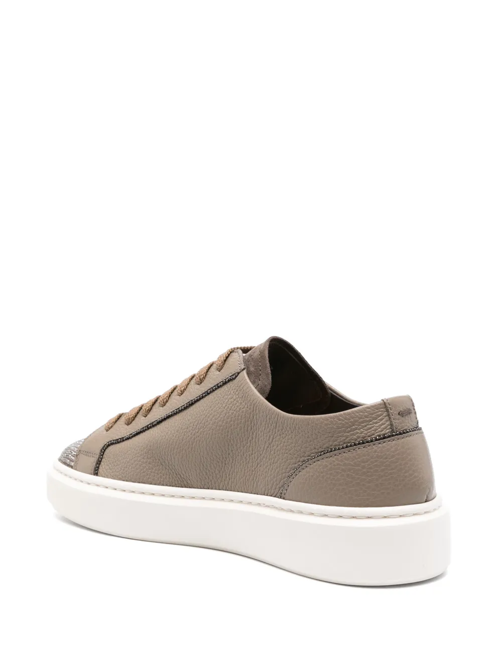 Doucal's crystal-embellished sneakers Brown