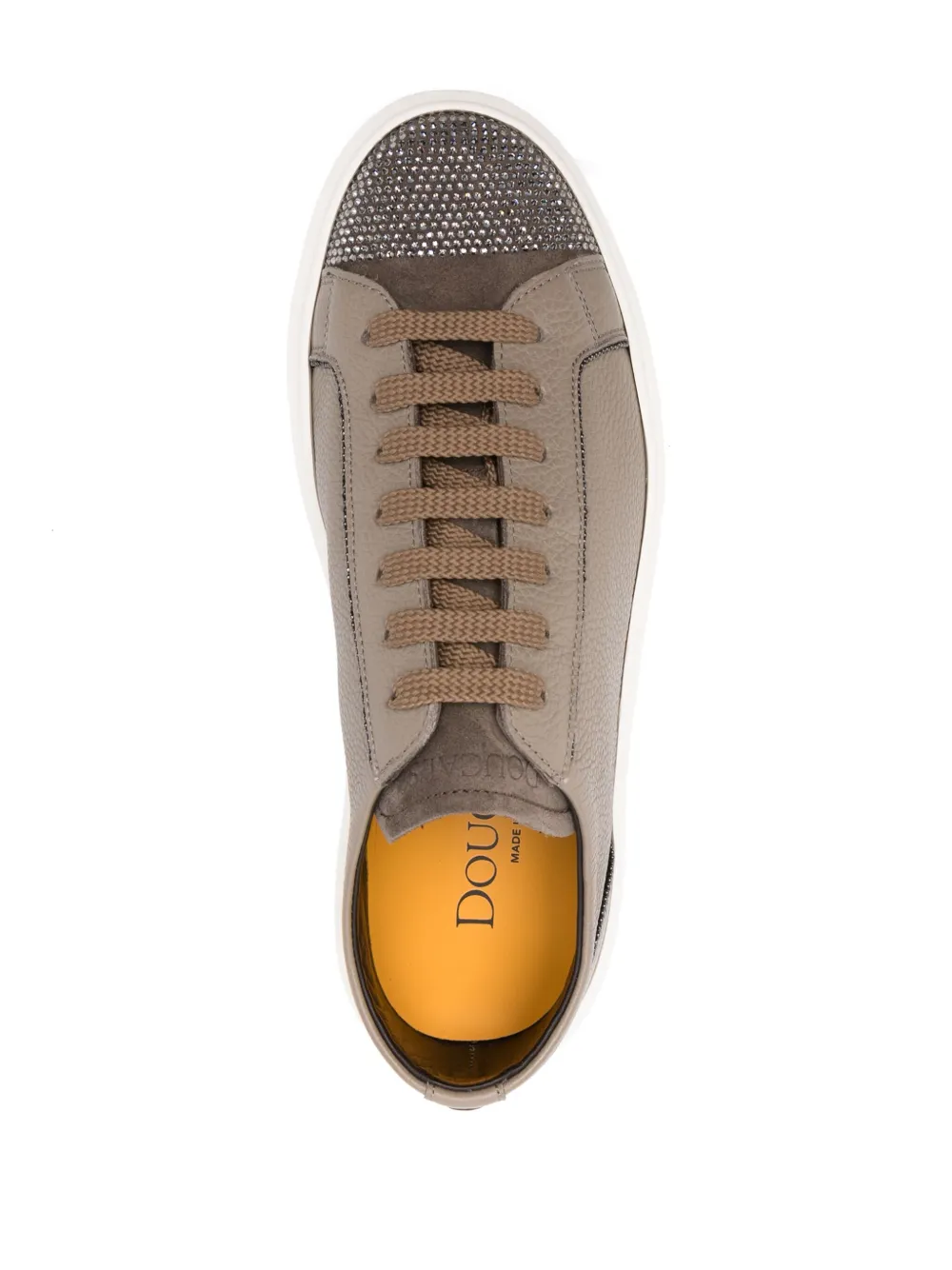 Doucal's crystal-embellished sneakers Brown