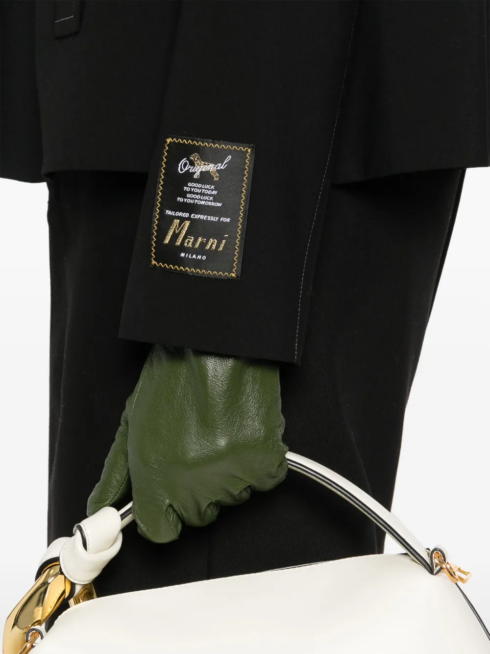 Marni Jack met contrasterende stiksels Zwart