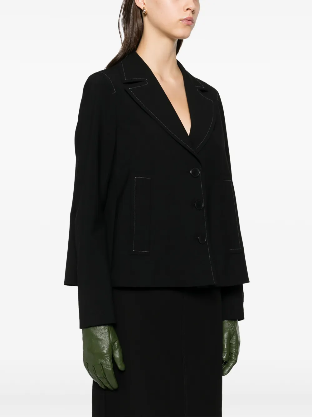 Marni Jack met contrasterende stiksels Zwart