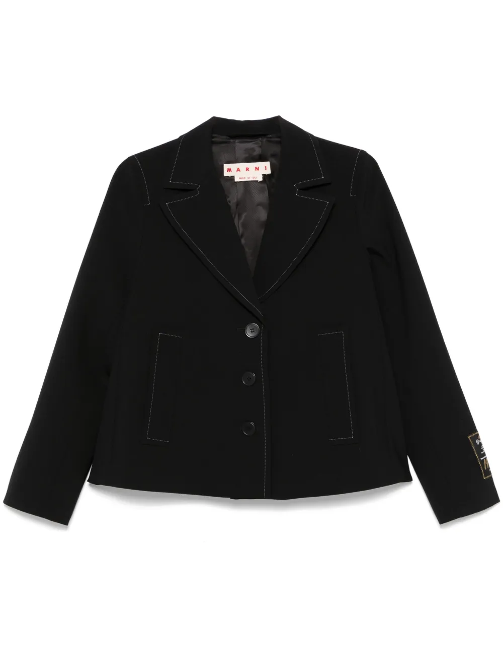 Marni contrast-stitching jacket | Black | Image 1