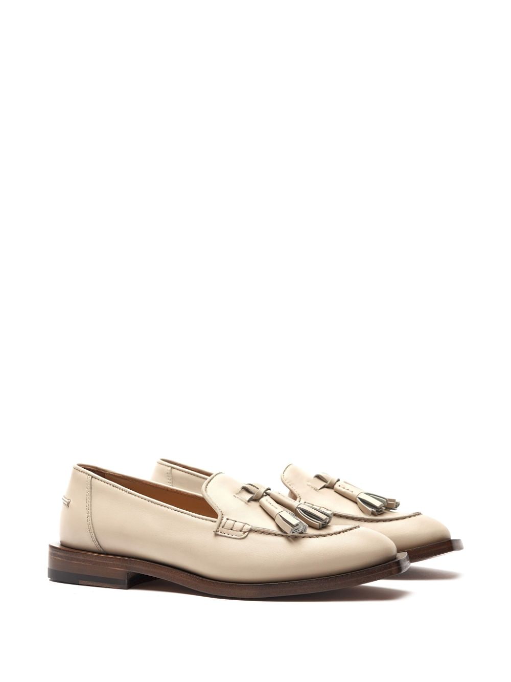 Shop Scarosso Arianna Loafers In Neutrals