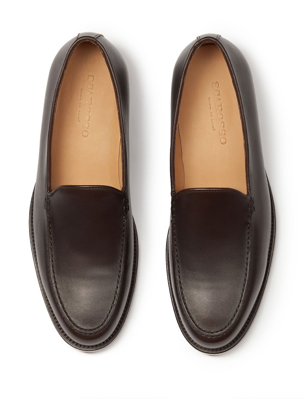 Scarosso leather loafers Brown