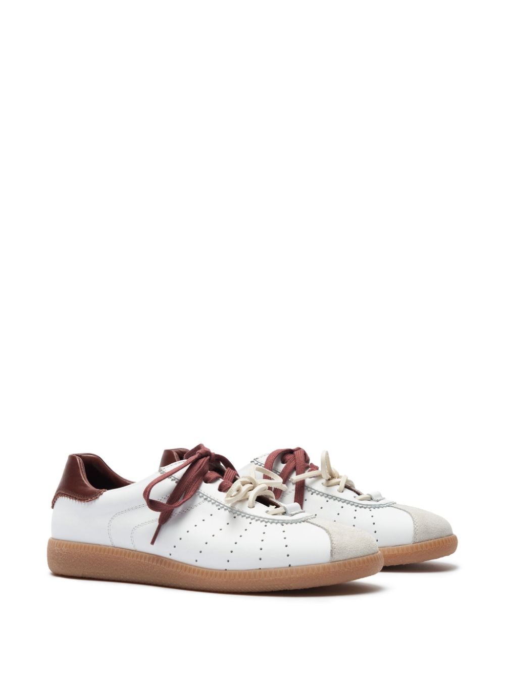 Shop Scarosso Double-shoe Lace Trainers In White