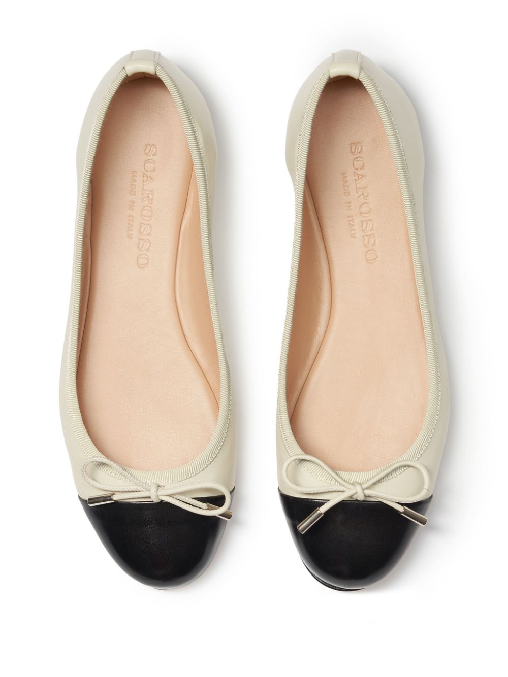 Scarosso Carla leren ballerina's Beige