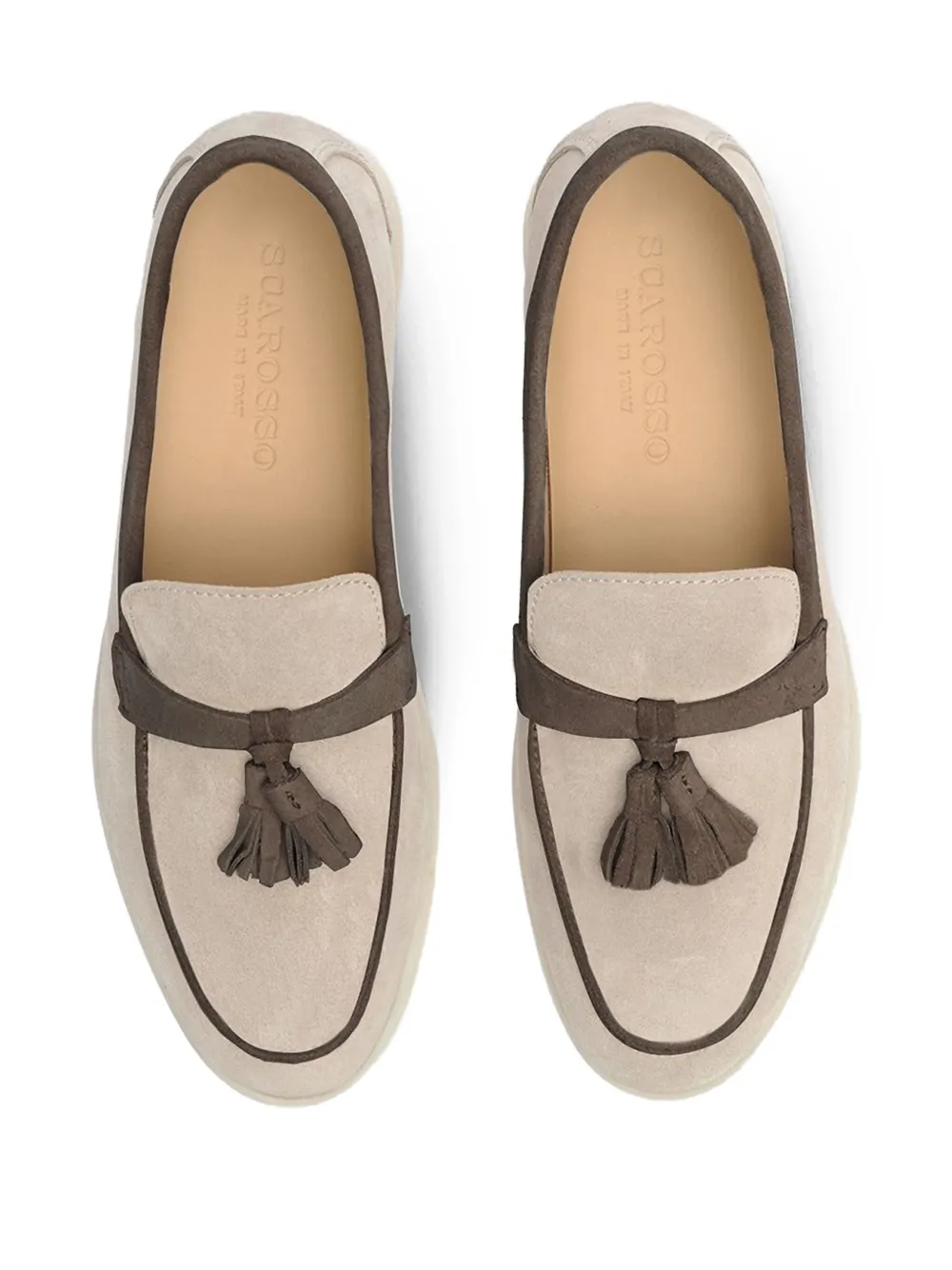 Scarosso Leren loafers Beige