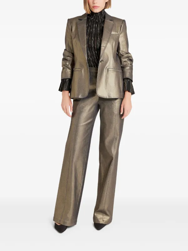 Cinq A Sept Khloe Blazer Gold FARFETCH TR