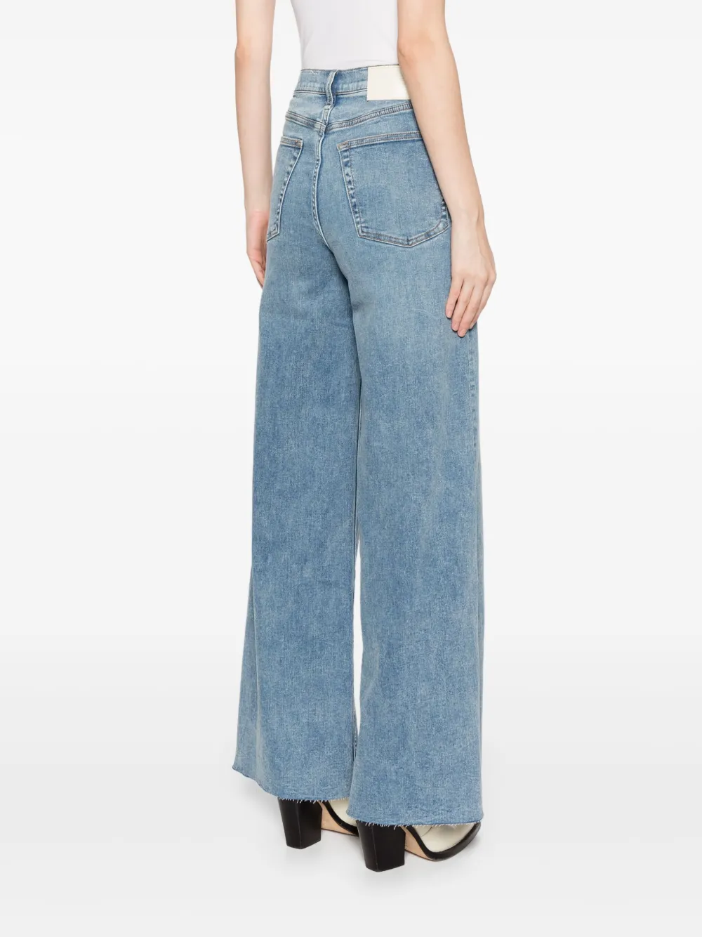 Rag & Bone Whitney Sophie High-rise Wide-leg Jeans In 蓝色