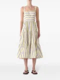 Jason Wu striped tiered midi dress - Neutrals