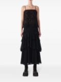 Jason Wu lace-appliqué top - Black