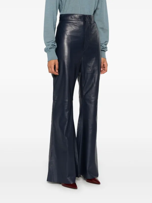パンツ Victoria Beckham Trousers Wide Leg Trouser In Midnight – Victoria Beckham Inc