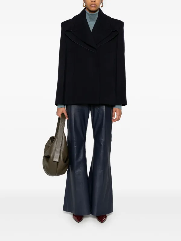 【関税込み】VICTORIA BECKHAM 'Pointed Shoulder' coat Victoria Beckham Pointed Shoulder Coat In Blue - 38% Off