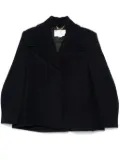 Victoria Beckham pointed-shoulder peacoat - Blue