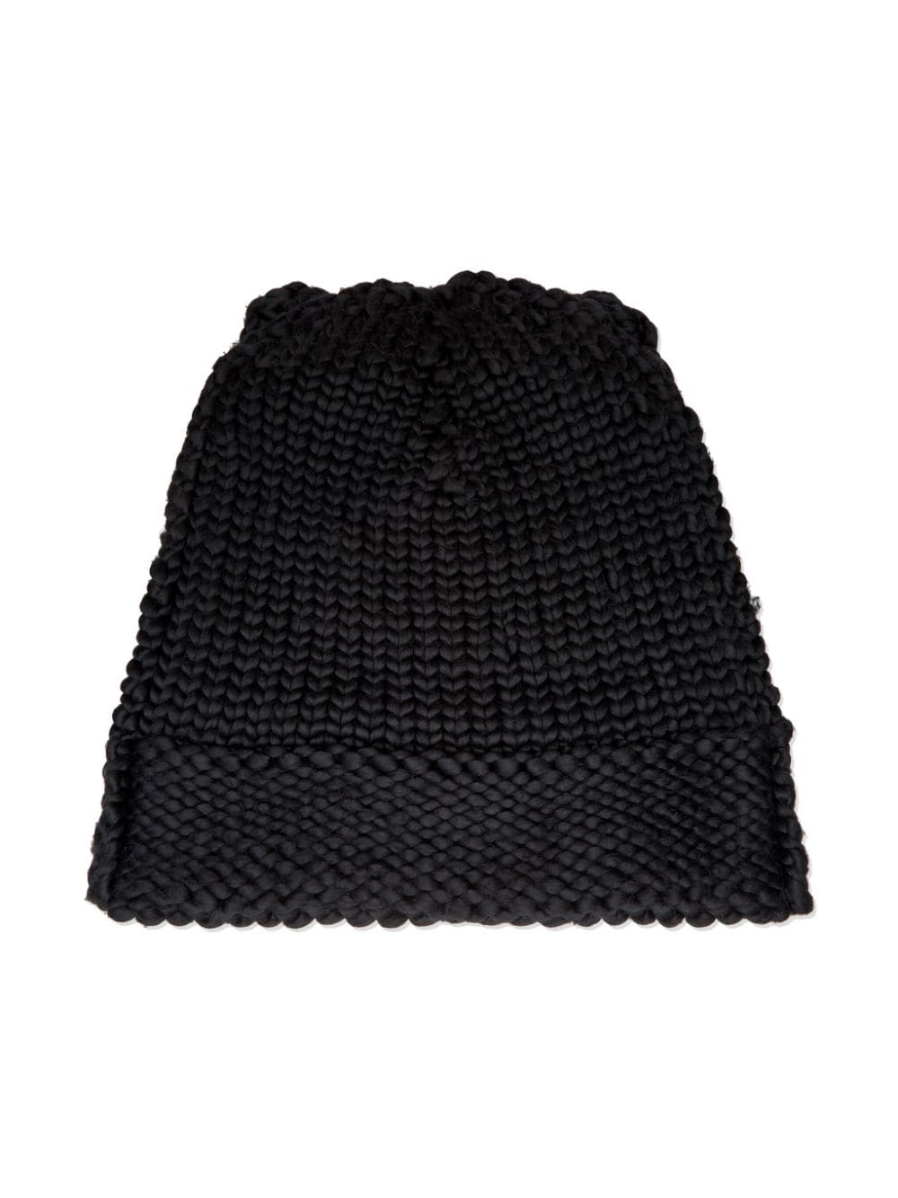 Shop Charles Jeffrey Loverboy Cable-knit Ears Beanie In Black