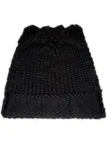 Charles Jeffrey Loverboy cable-knit ears beanie - Black