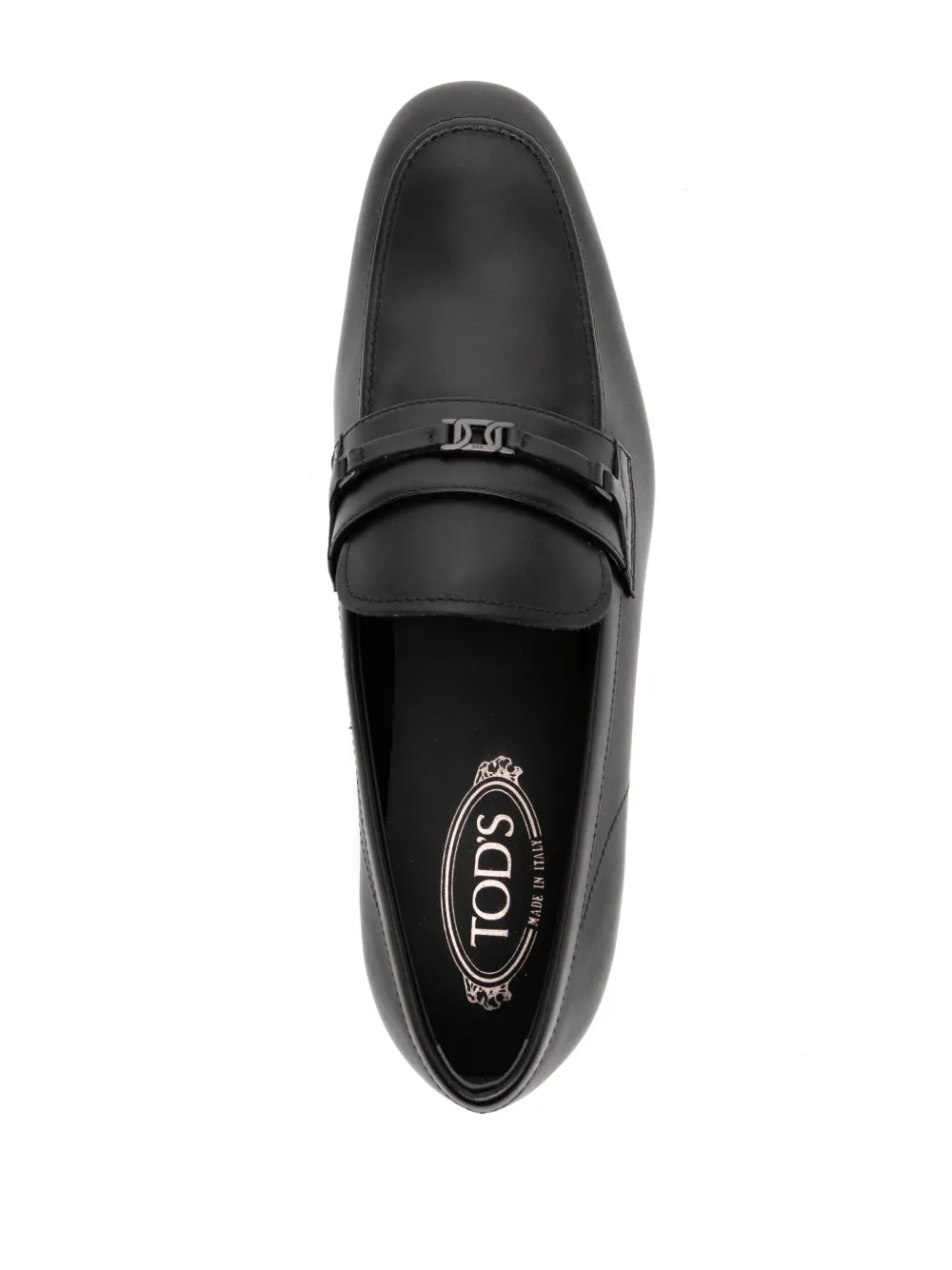 Tod's leather slip-on loafers Black