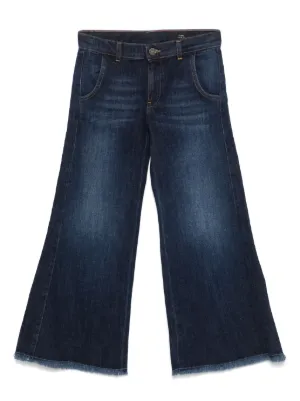 Fendi Kids Calça Jeans Com Logo FF Bordado | Azul | FARFETCH BR