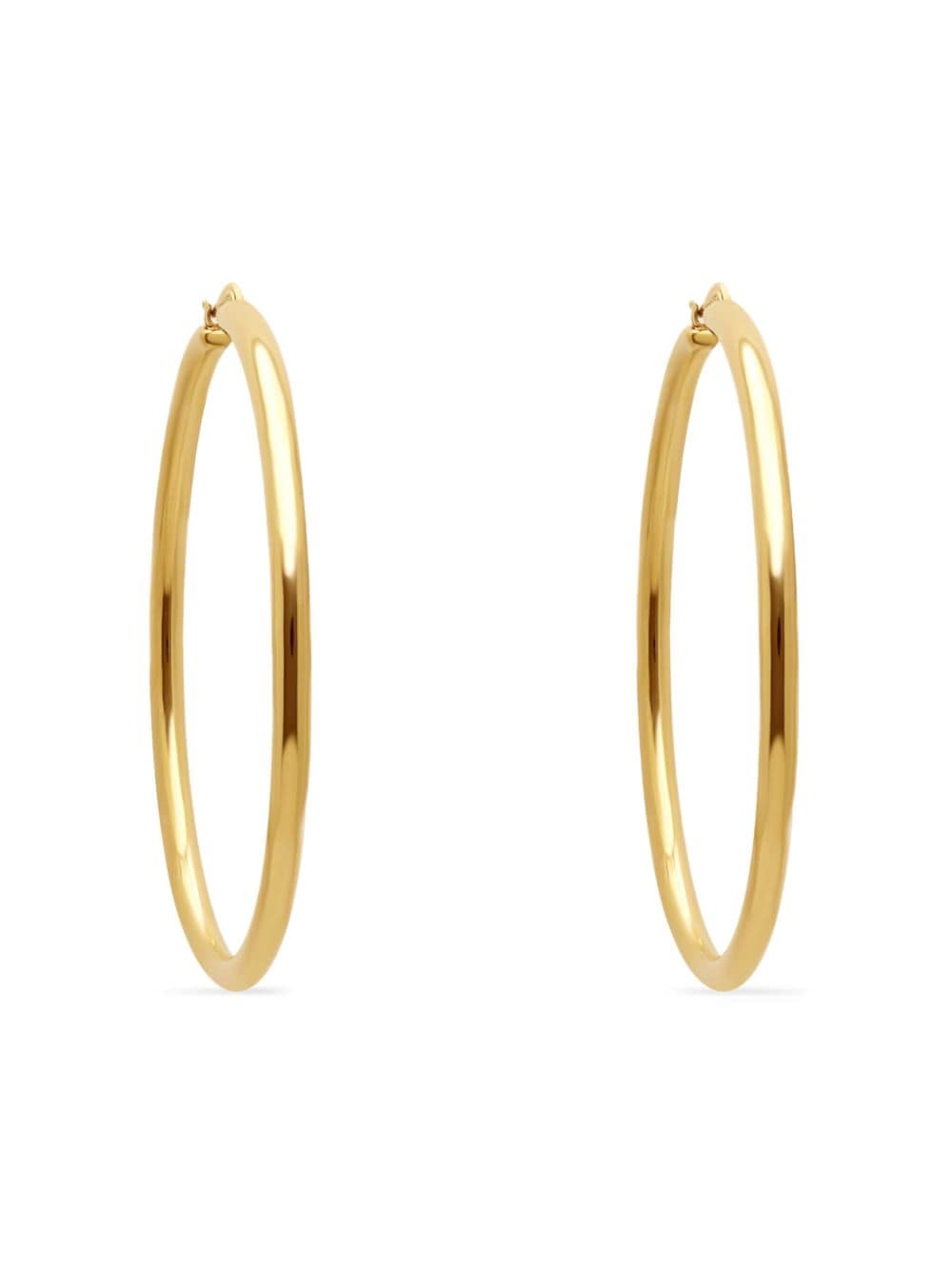 18KT YELLOW GOLD LARGE-HOOP EARRINGS