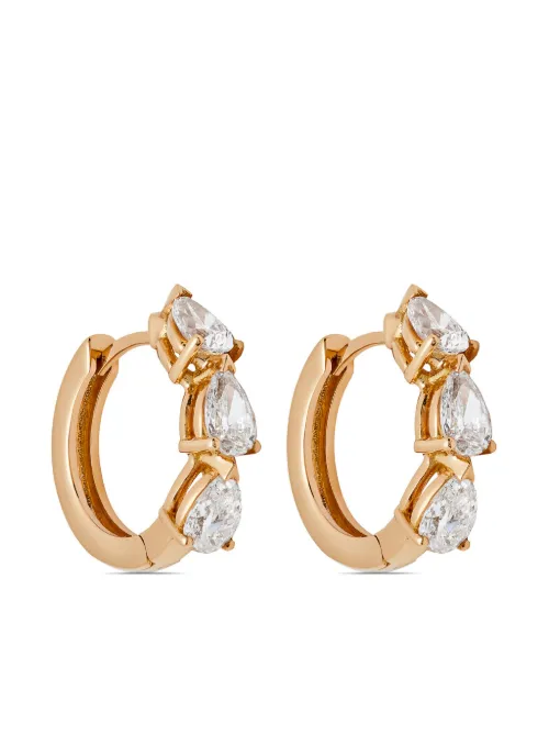 Boucles d'oreilles Bold en or 18ct pavées de diamants - Jewels Aficionado - Modalova