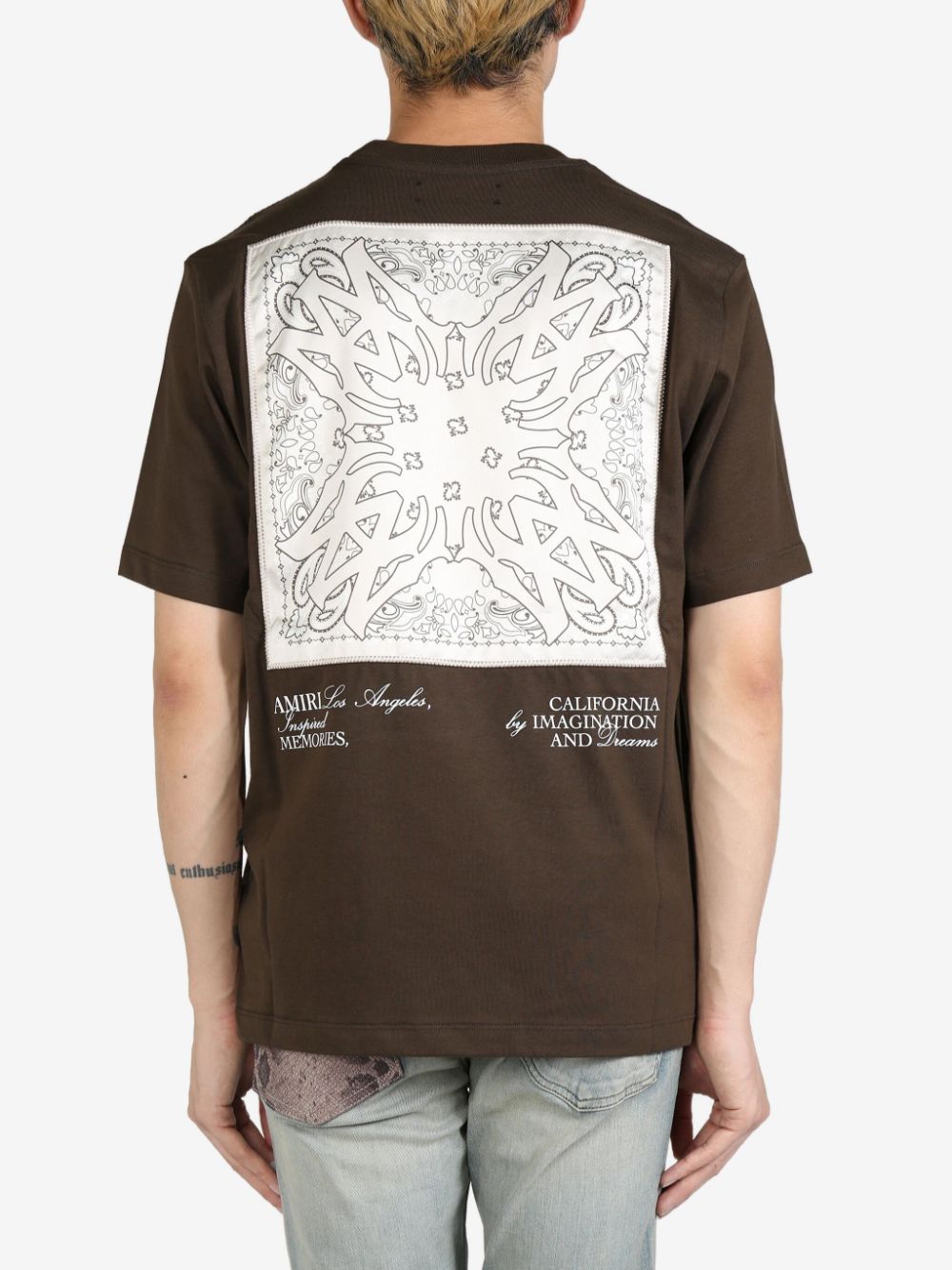 Shop Amiri Graphic-print T-shirt In Braun