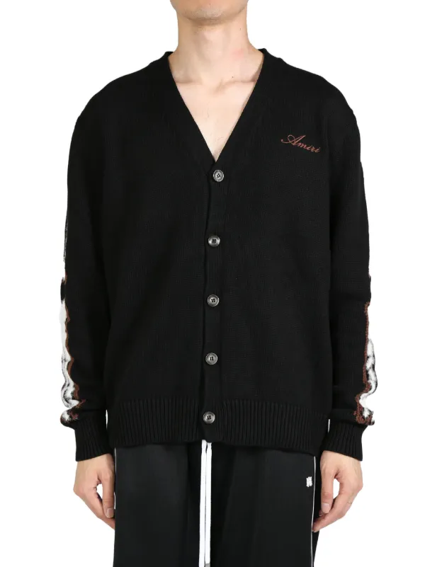 AMIRI Leopard Bones Cardigan FARFETCH AE