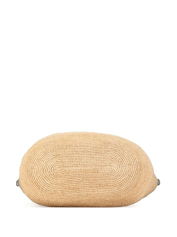Loewe Pre-Owned 2020-2023 Large Raffia Slit Satchel | Brown