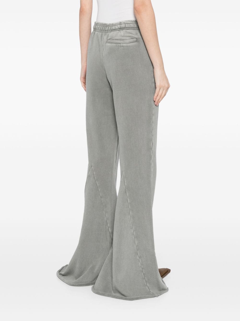 Shop Entire Studios Heavy Flared Trousers In Grey