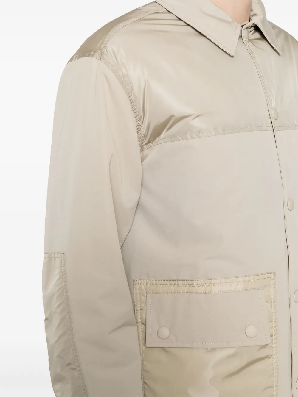 ASPESI Gewatteerd nylon jack Bruin