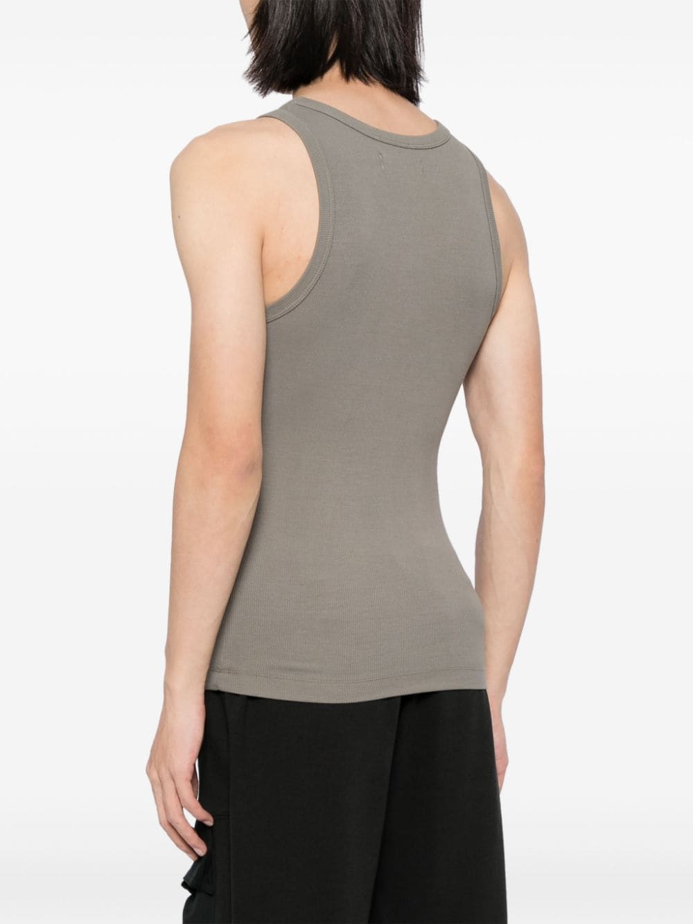 Shop Entire Studios Cropped Tank Top In Grey