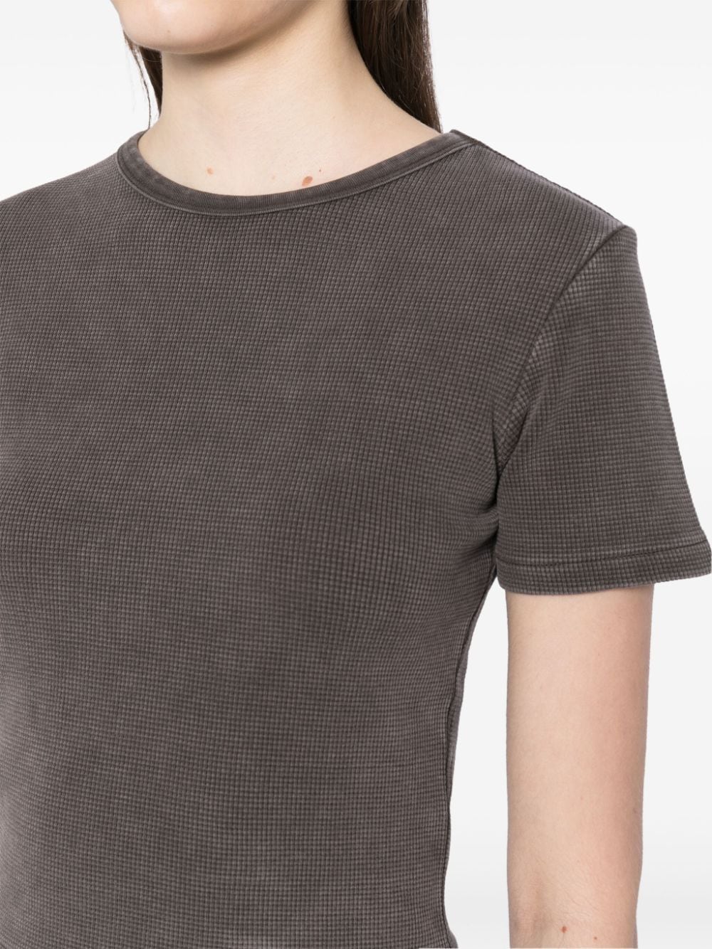 Shop Entire Studios Micro Waffle T-shirt In Grey