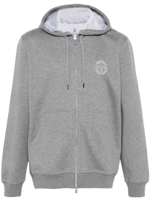 Brunello Cucinelli logo-print hoodie Men