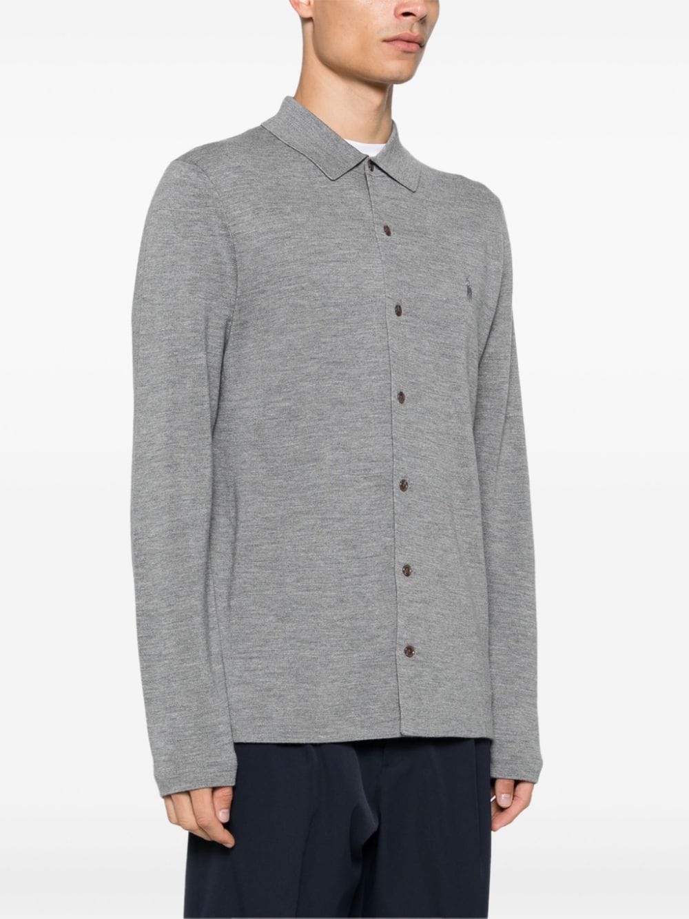 Shop Polo Ralph Lauren Wool Cardigan In Grau