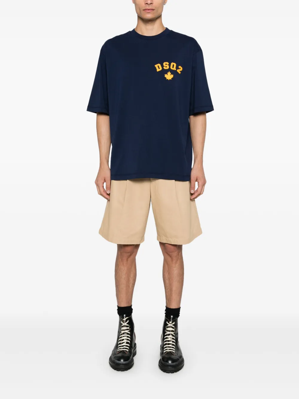 DSQUARED2 T-shirt met logopatch - Blauw