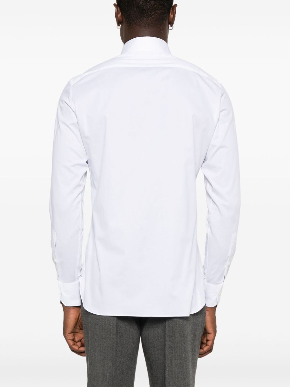 Shop Zegna Spread-collar Shirt In White