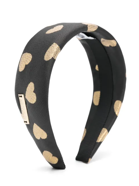 Moschino Kids heart-embroidered head band