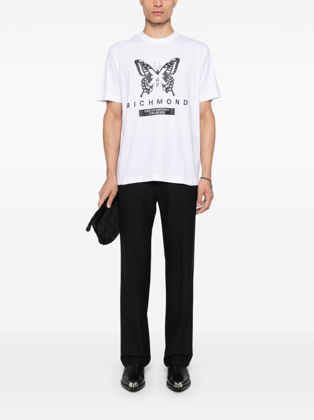 John Richmond T-shirt met logoprint - Wit