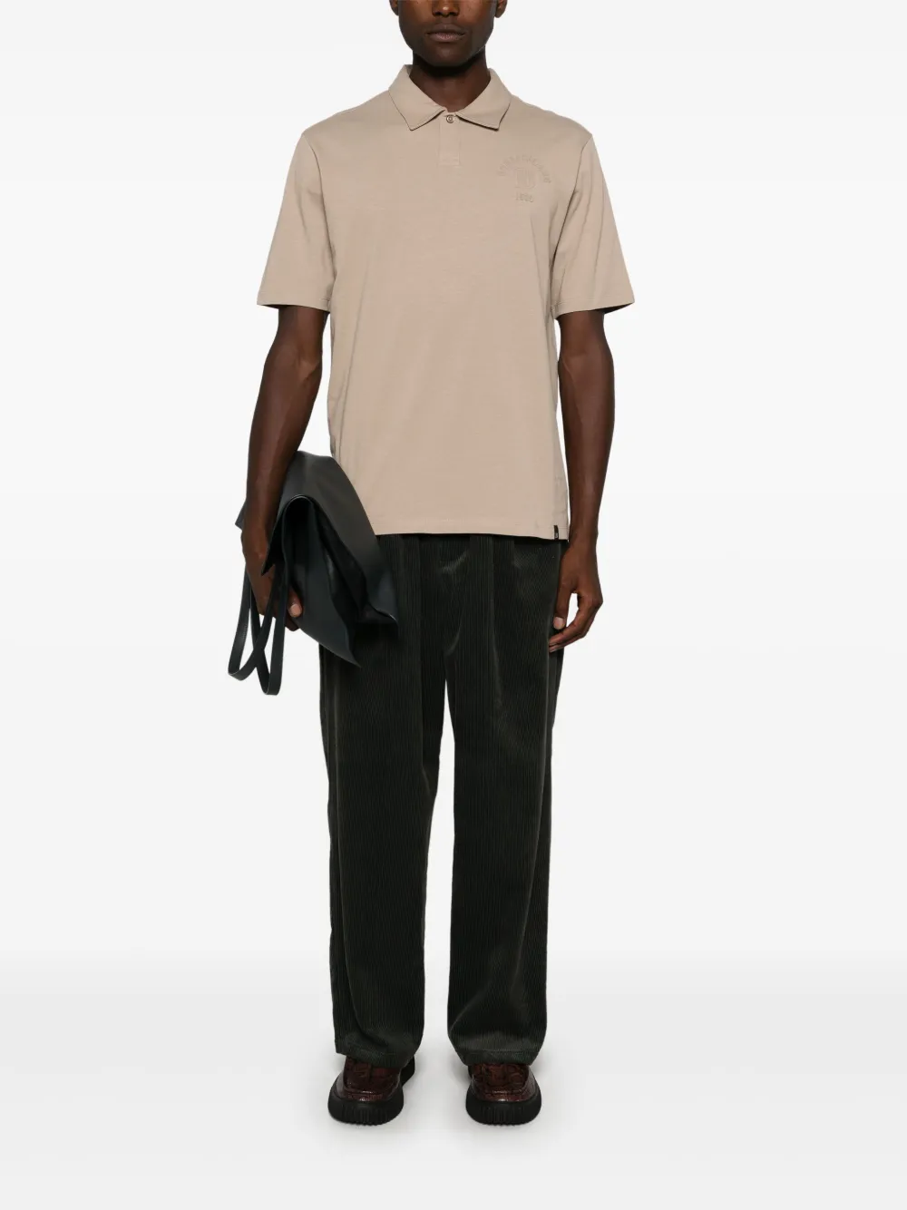 Boggi Milano logo-embossed polo shirt - Bruin