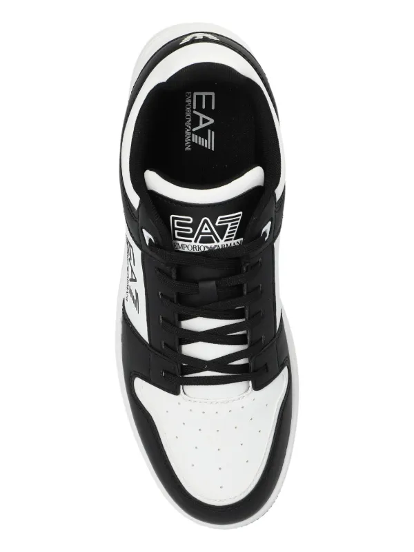 Ea7 Emporio Armani lace-up logo-print Trainers | White | FARFETCH